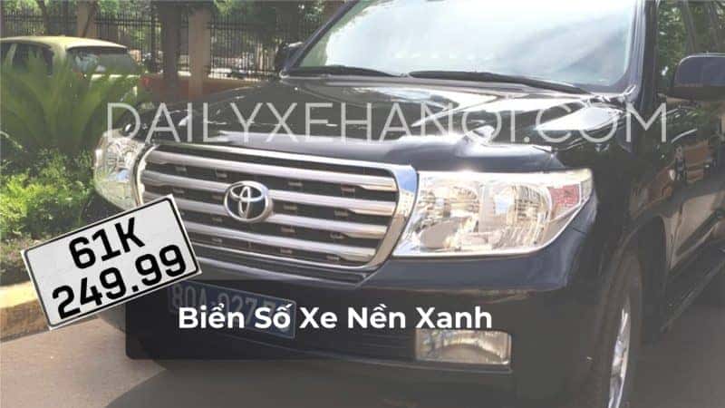 Biển Số Xe Nền Xanh