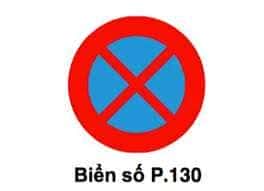 Biển báo P.130 cấm dừng xe và đỗ xe