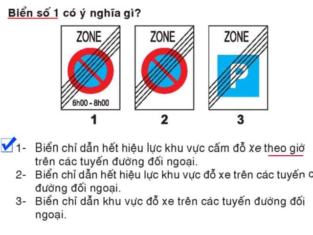 Biển báo trên đường đối ngoại số 1, liên quan đến quy tắc giao thông A1.