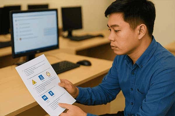 Biểu đồ cấu trúc đề thi lý thuyết lái xe ô tô cho các hạng B và C, kèm câu hỏi điểm liệt