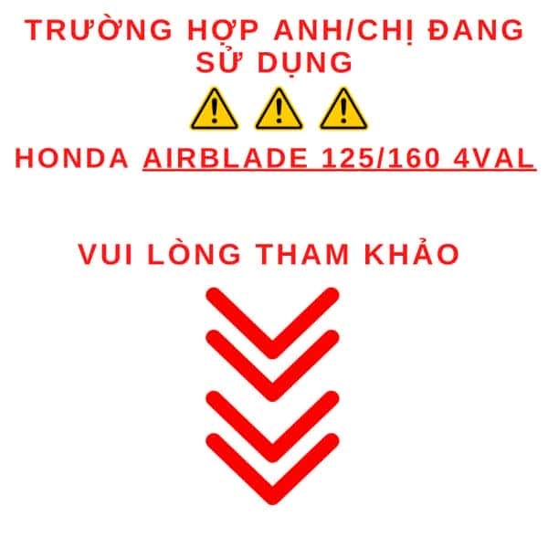 Bộ nồi xe Airblade 125 chính hãng FCC trước và sau