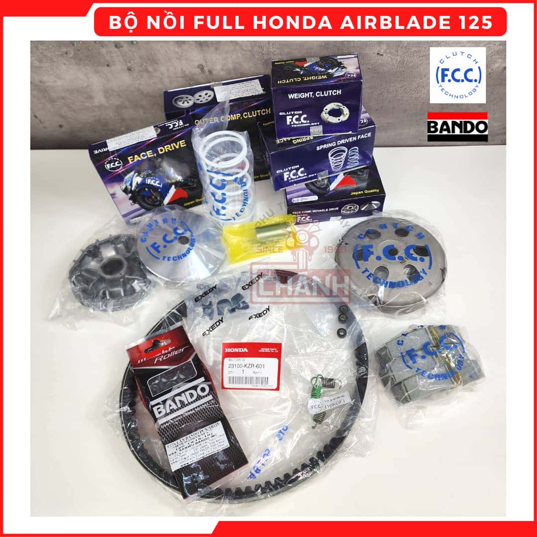 Cận cảnh bộ nồi trước xe Airblade 125 chính hãng FCC