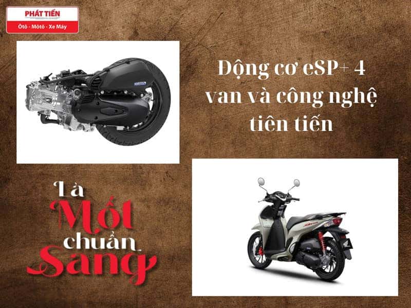 Động cơ eSP+ 4 van của xe SH Mode 2024, công nghệ hiện đại xe sh mode