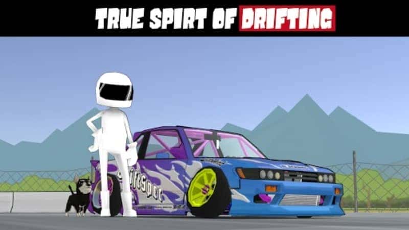 fr legends mod xe độ đang thực hiện pha drift ấn tượng trên đường đua