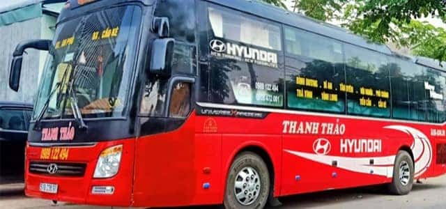 Hình ảnh xe khách Thanh Thảo với nội thất tiện nghi phục vụ hành trình Bình Dương đến Trà Vinh