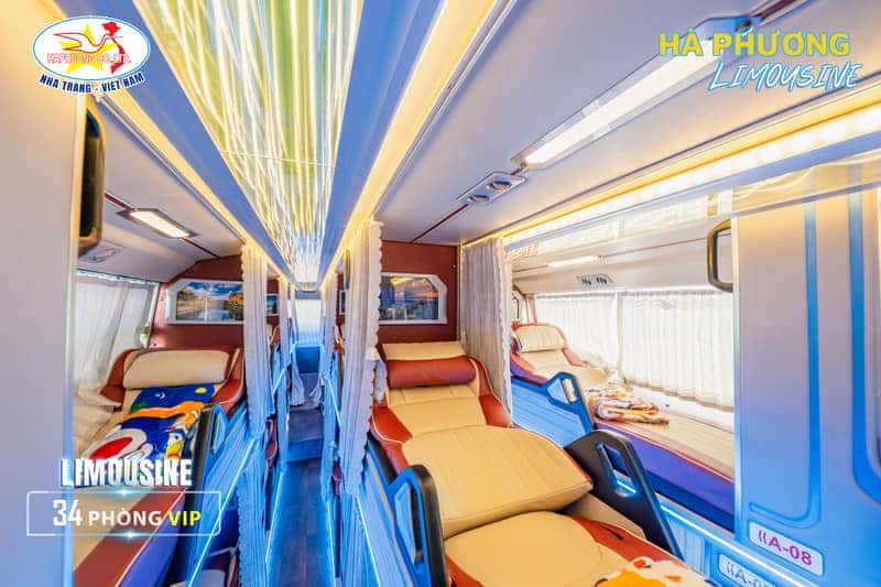 Khoang phòng riêng tiện nghi trên xe khách Phan Thiết Sài Gòn