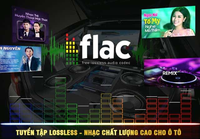Màn hình giải trí xe hơi hiển thị danh sách nhạc MP3
