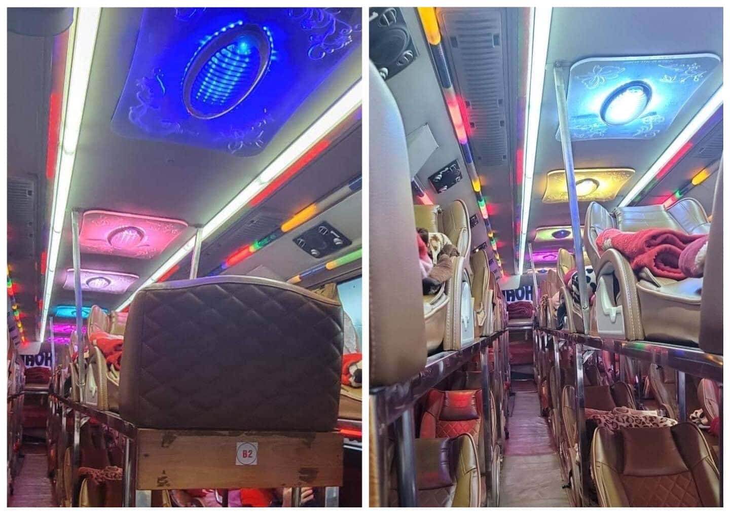 Nội thất khoang ghế ngồi thoải mái của xe Khánh Hoàn Cao Bằng loại phổ thông