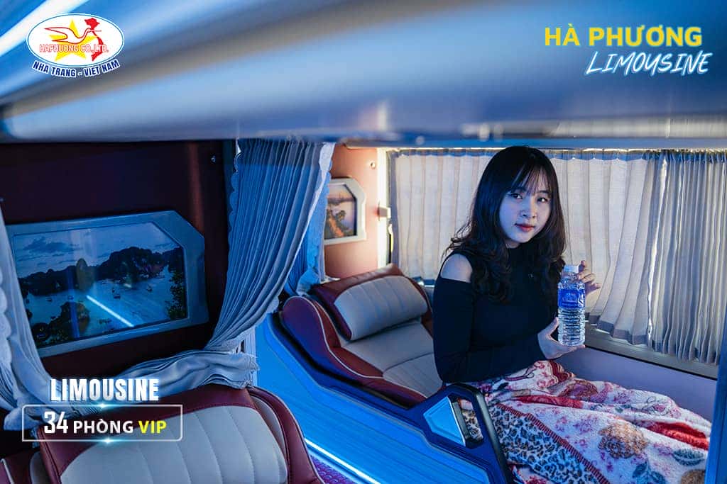 Nội thất phòng riêng trên xe khách Phan Thiết Sài Gòn