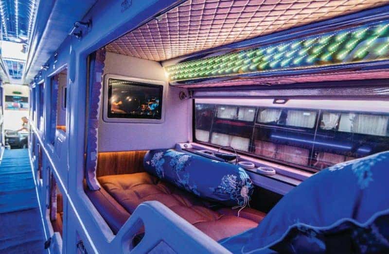 Nội thất xe giường phòng VIP chất lượng cao trên tuyến Quảng Ngãi Hà Nội