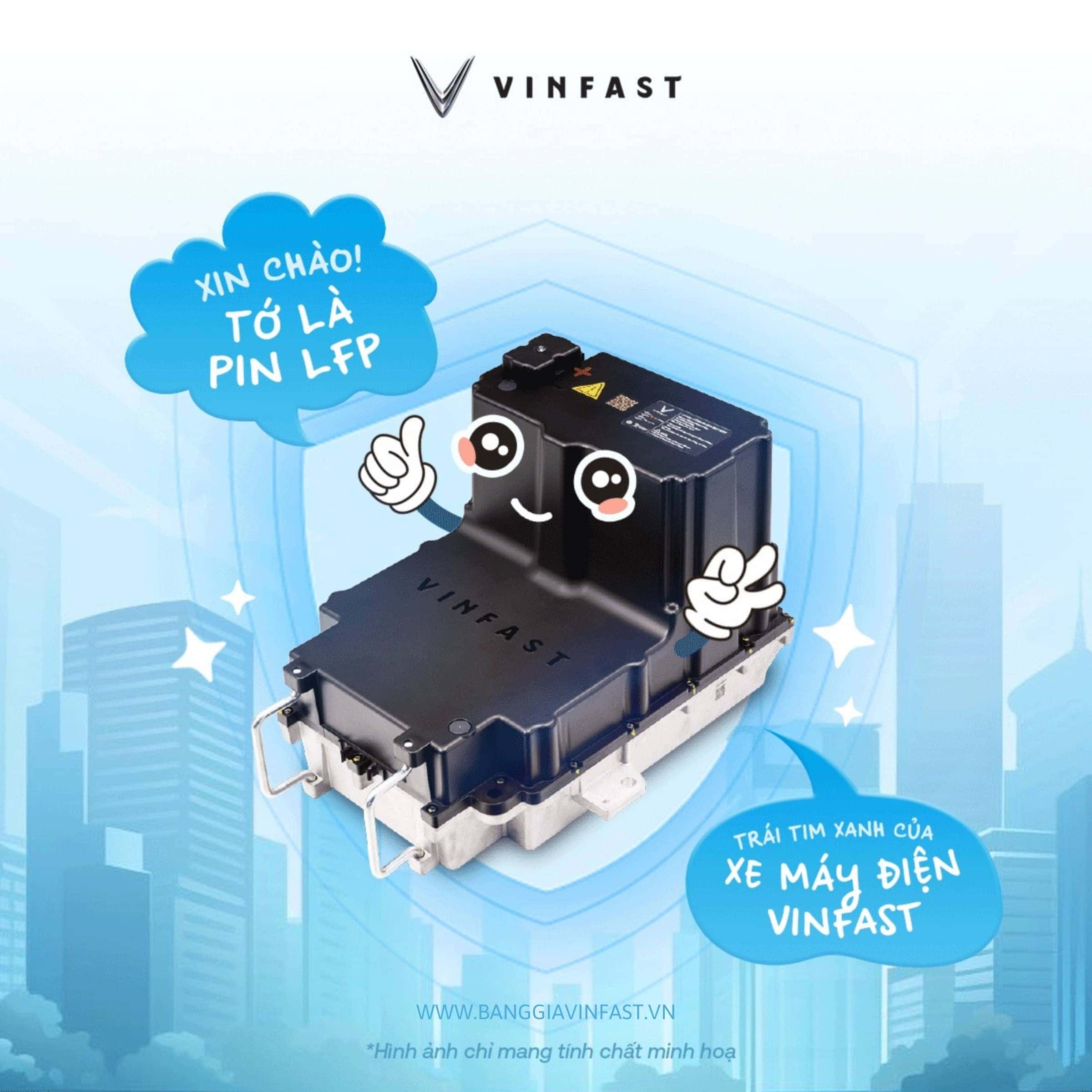 Pin LFP xe máy điện VinFast Evo 200 chính hãng