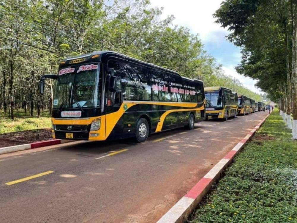 Quầy vé của nhà xe Tân Niên tại bến xe