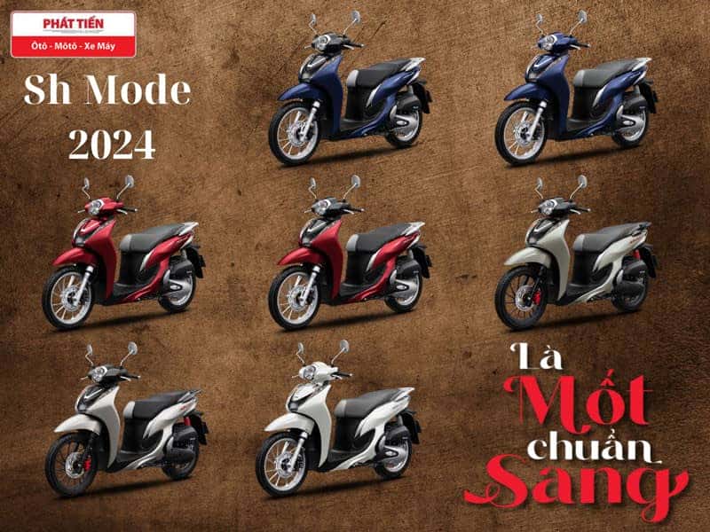 SH Mode 2024 màu xám xi măng, bảng giá xe sh mode 2024