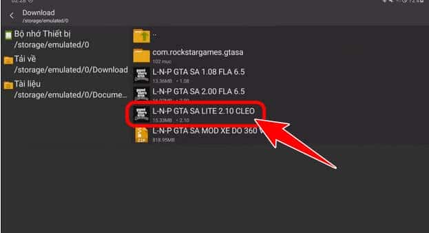 Tìm và mở file game để cấp quyền truy cập gta san xe độ miễn phí