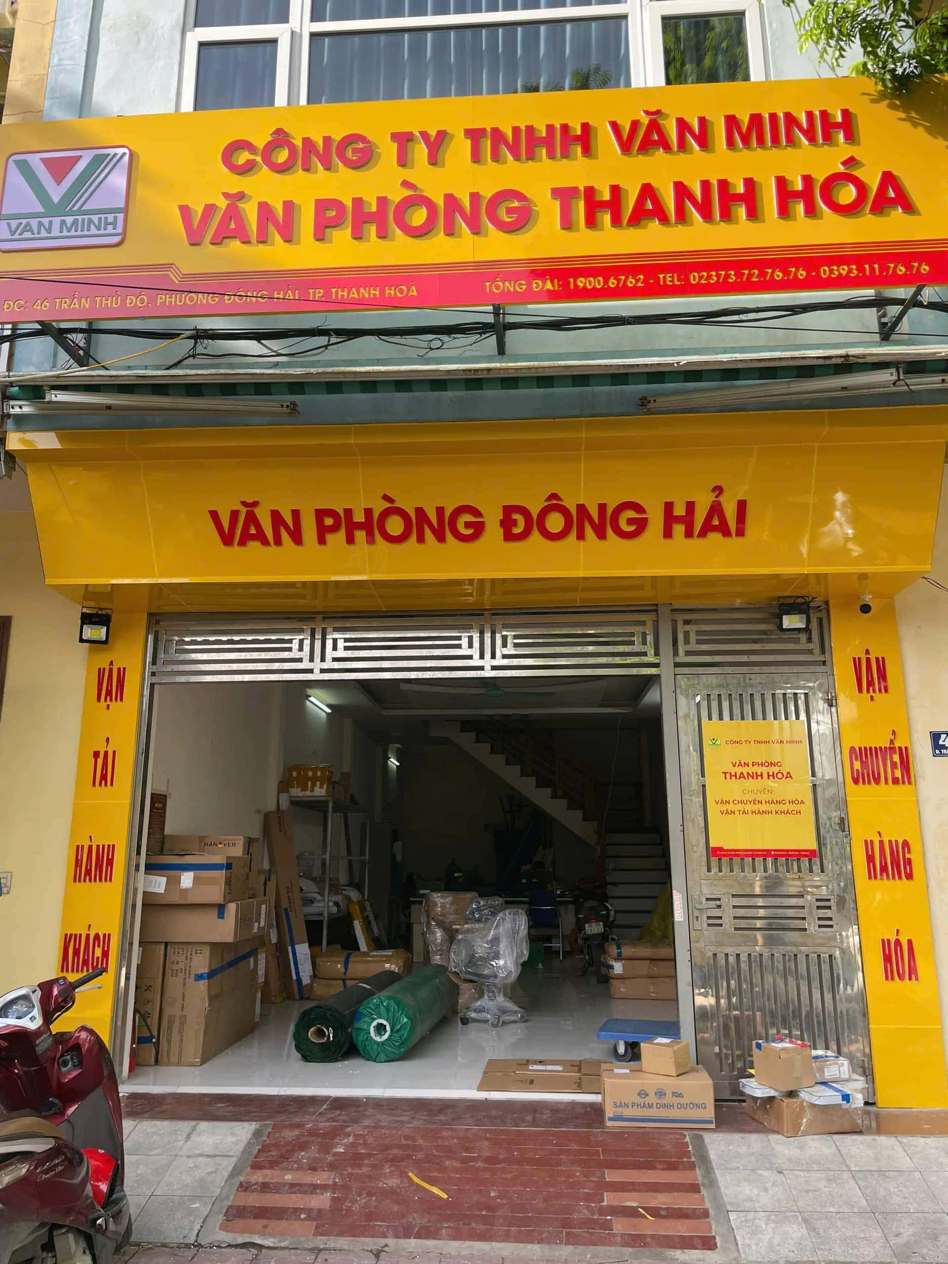 Trung tâm vận chuyển của nhà xe Văn Minh Thanh Hóa tại Bưu cục Đông Hải