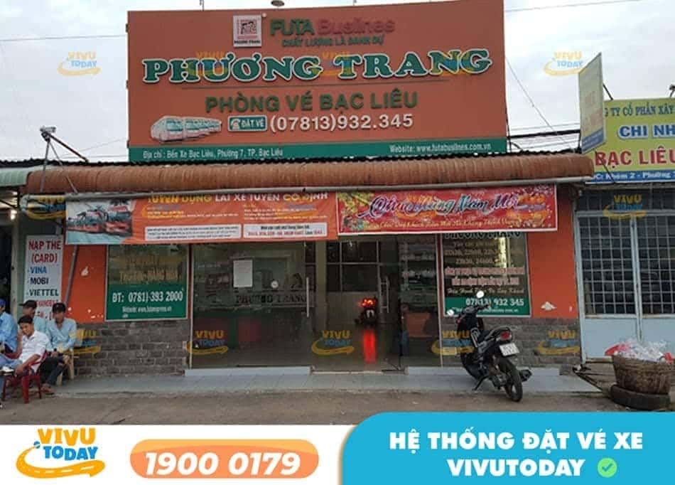 Văn phòng đặt vé xe Phương Trang Bạc Liêu với sắc cam đặc trưng