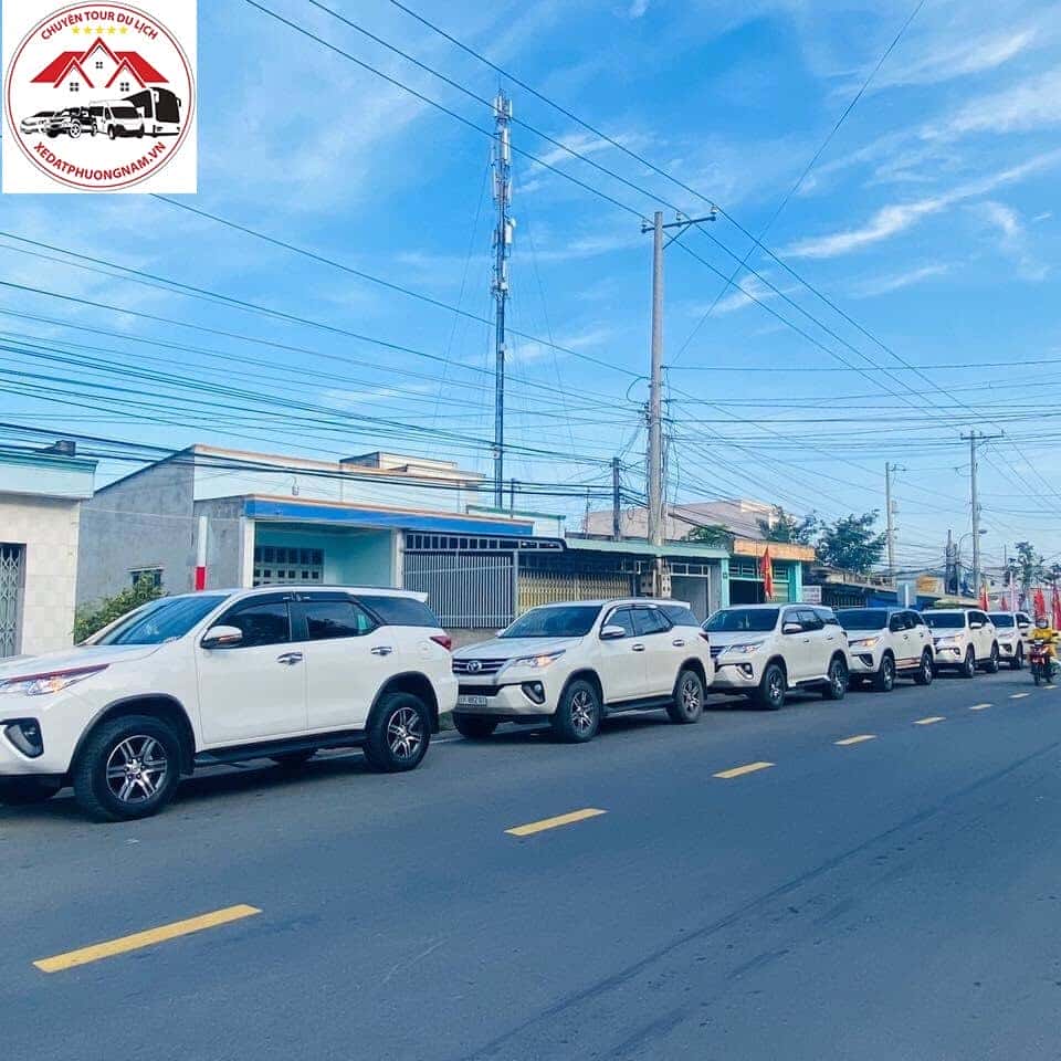 Xe 7 chỗ màu trắng đang đỗ trên phố