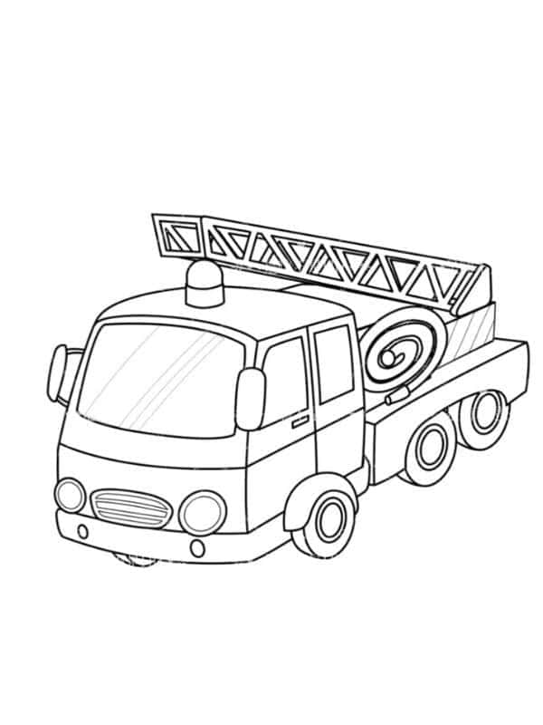 Xe cứu hỏa đang dập tắt đám cháy