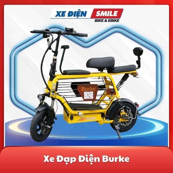 Xe đạp điện giá rẻ Burke màu vàng năng động
