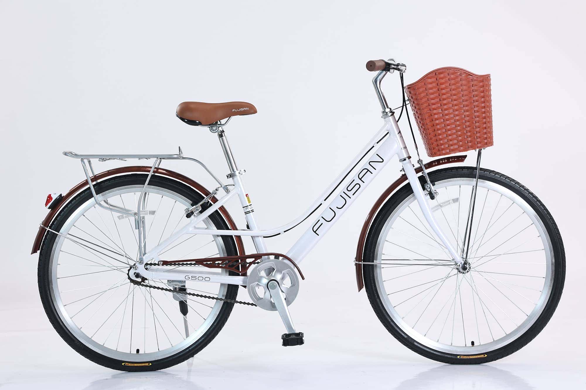 Xe đạp Fujisan G500 phong cách retro với giỏ mây cho phái đẹp
