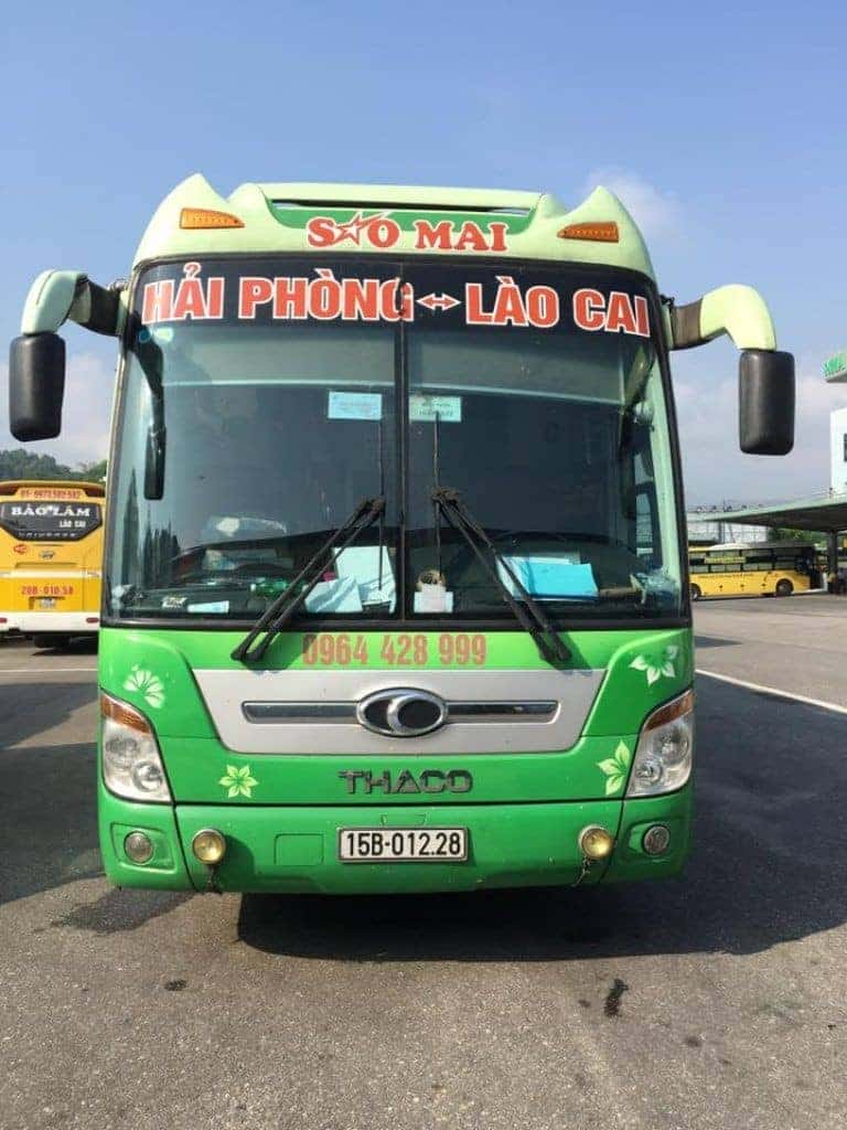 Xe khách Sao Mai trên tuyến Hải Phòng Sapa Lào Cai