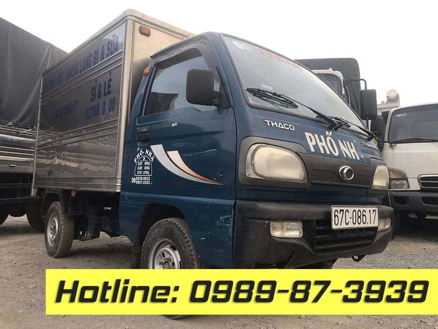xe tải Thaco Towner 750kg cũ thùng kín sản xuất 2017