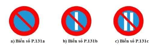 Biển báo cấm đỗ xe ô tô chi tiết cho từng trường hợp