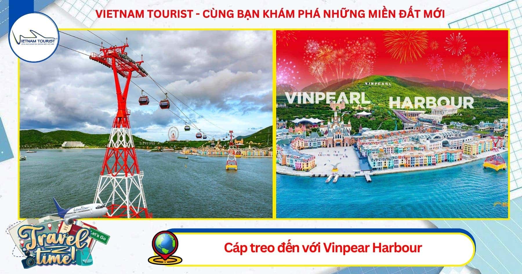Cáp treo vượt biển đến Vinpearl Harbour Nha Trang