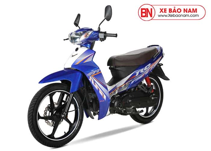 Hình ảnh tổng thể xe Sirius 50cc màu đỏ trắng