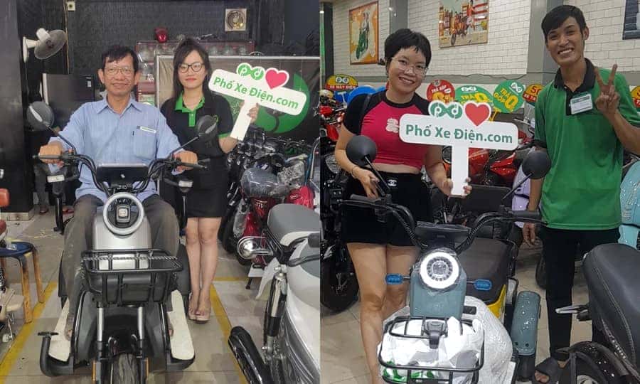 Khách hàng hài lòng khi sở hữu xe điện 3 bánh an toàn