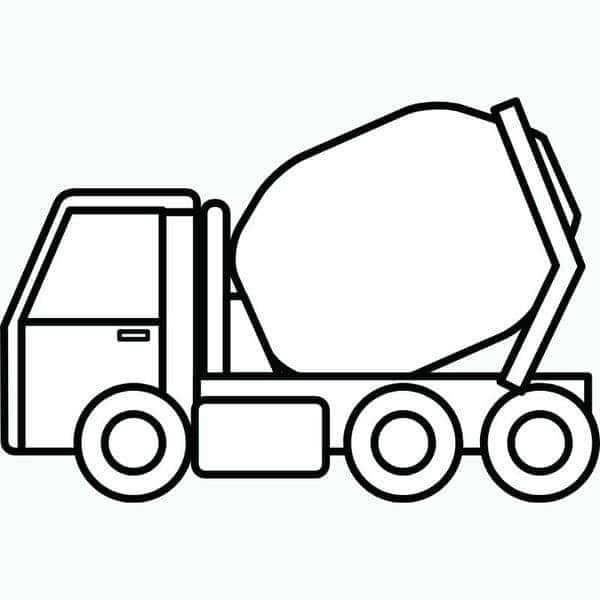 Mẫu tô màu xe trộn bê tông cỡ lớn, giúp trẻ khám phá thế giới xe công trình qua màu sắc.