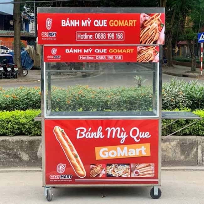 Mẫu trang trí xe bánh mì đẹp thu hút