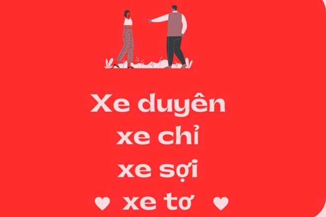 Sự nhầm lẫn giữa cách viết "xe duyên" và "se duyên" trong tiếng Việt, thể hiện sự khác biệt giữa S và X