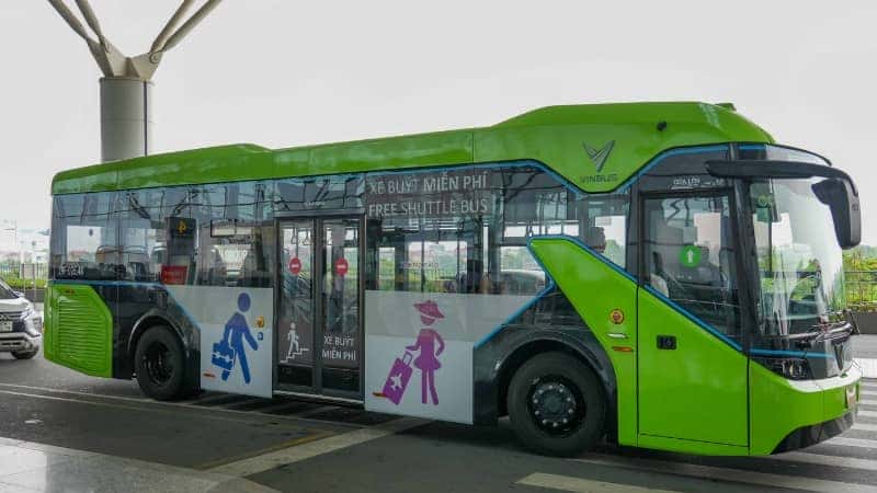 Xe bus trung chuyển sân bay Nội Bài VinBus NIA miễn phí