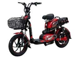 Xe đạp điện Osakar A10 màu xanh với thiết kế khung cong hiện đại