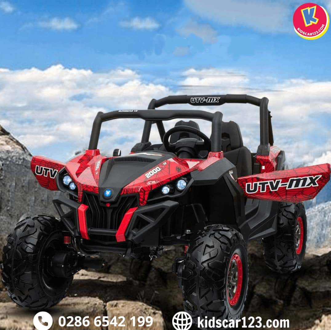 Xe điện cho em bé Người Nhện 2 chỗ ngồi
