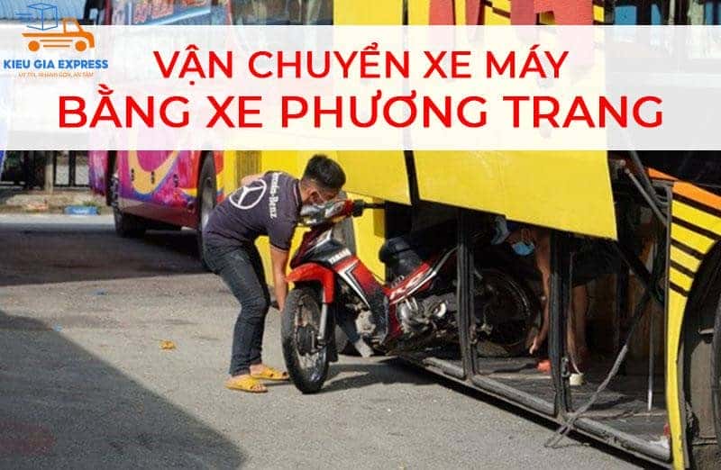Xe tải Phương Trang chuyên chở xe máy, minh họa dịch vụ vận chuyển xe máy Phương Trang