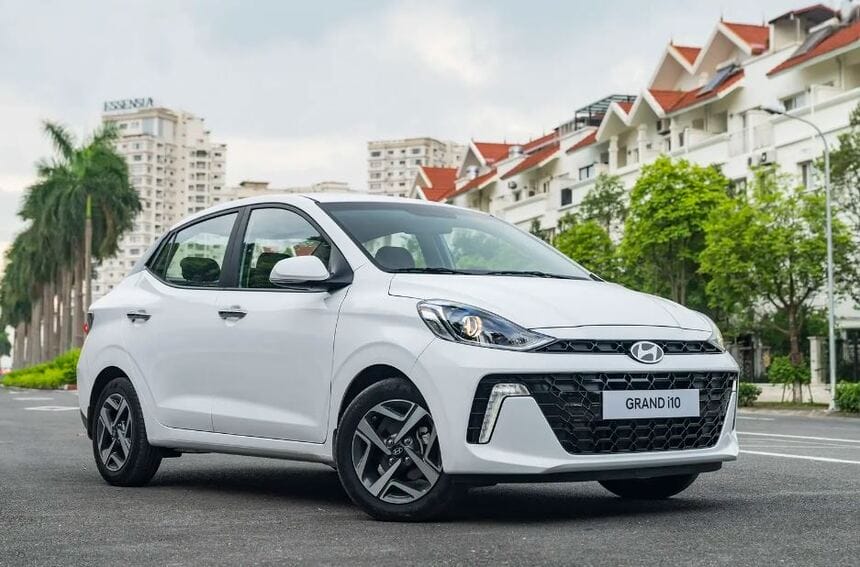 Mẫu xe Grand i10 Sedan 1.2 AT của Hyundai có giá niêm yết từ khoảng hơn 455 triệu đồng