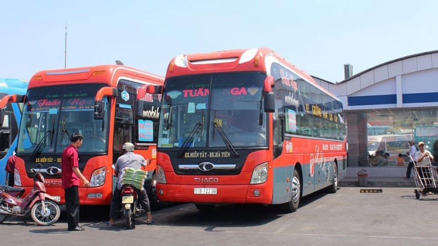 Tuyến đường bến xe Tân Uyên đến Hà Tiên, Kiên Giang