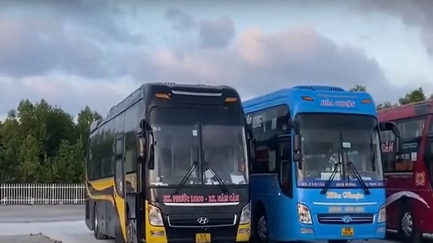 Các tuyến xe khách đi từ bến xe Năm Căn