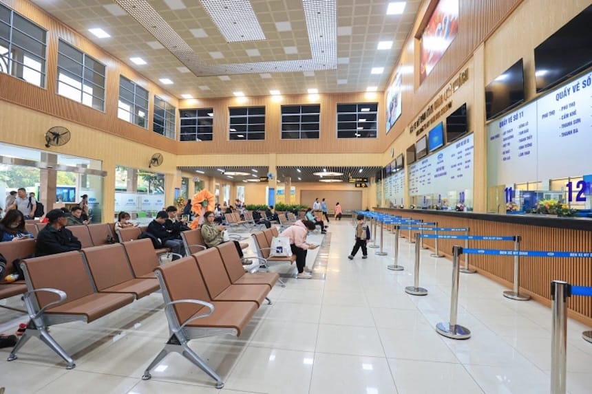 Hệ thống phòng chờ tại bến xe được xây dựng với nhiều tiện ích