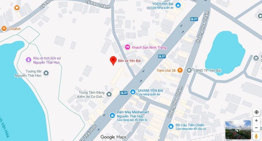 Bến xe Yên Bái tọa lạc tại đường Nguyễn Thái Học