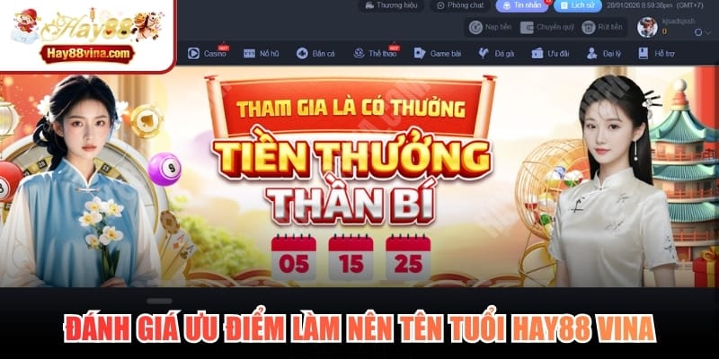 Đánh giá ưu điểm làm nên tên tuổi HAY88 VINA
