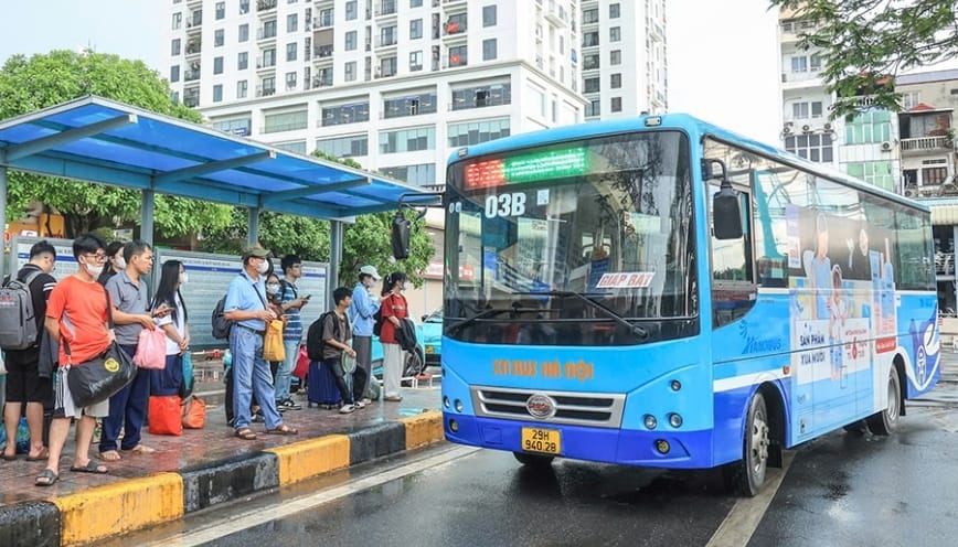 Lộ trình tuyến 03B theo chiều Nước Ngầm - Giang Biên