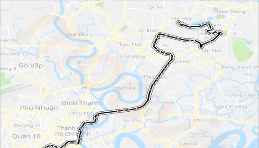 Lộ trình chi tiết tuyến bus 53 TPHCM