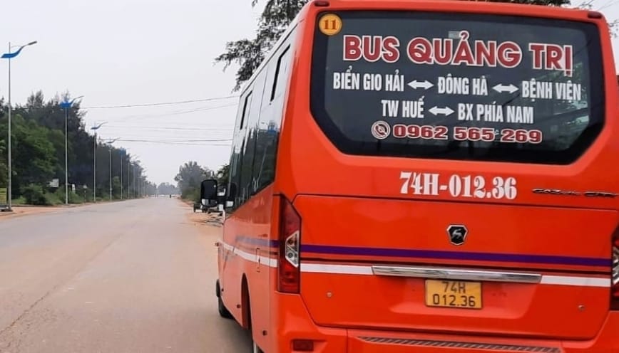 Lộ trình chiều đi của xe buýt Huế - Quảng Trị