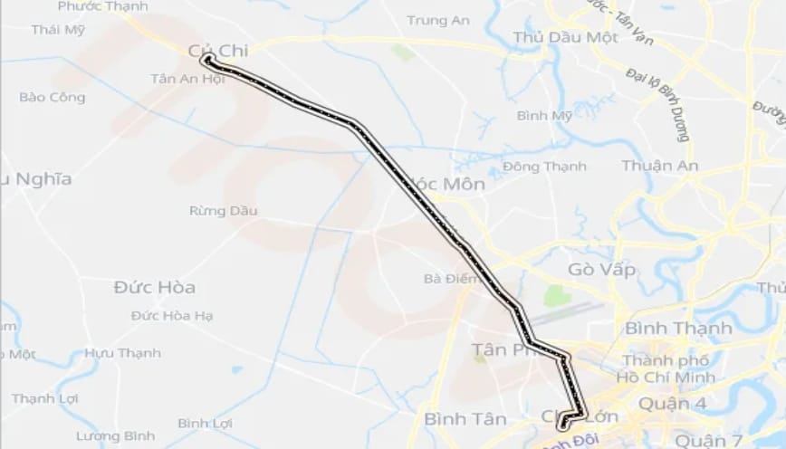 Lộ trình dễ ghi nhớ của tuyến xe bus số 94