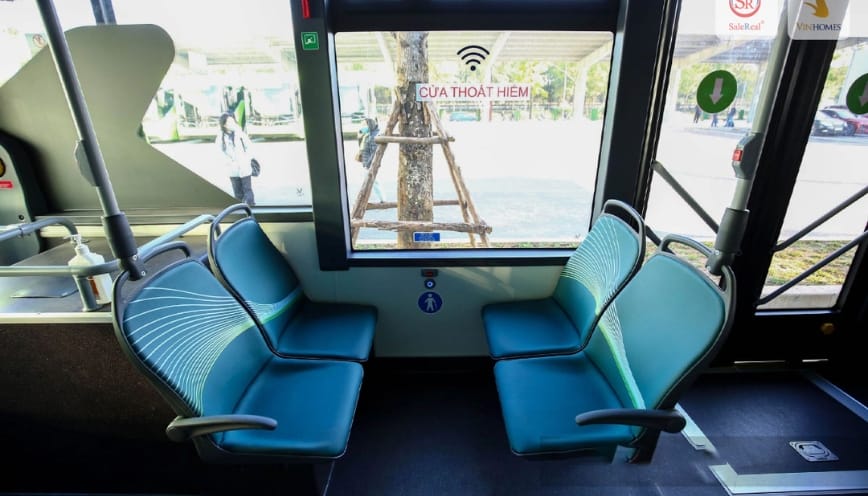 Trải nghiệm không gian hiện đại bên trong xe bus điện