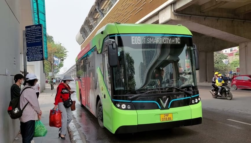 Xe bus E09 có tần suất hoạt động nhiều