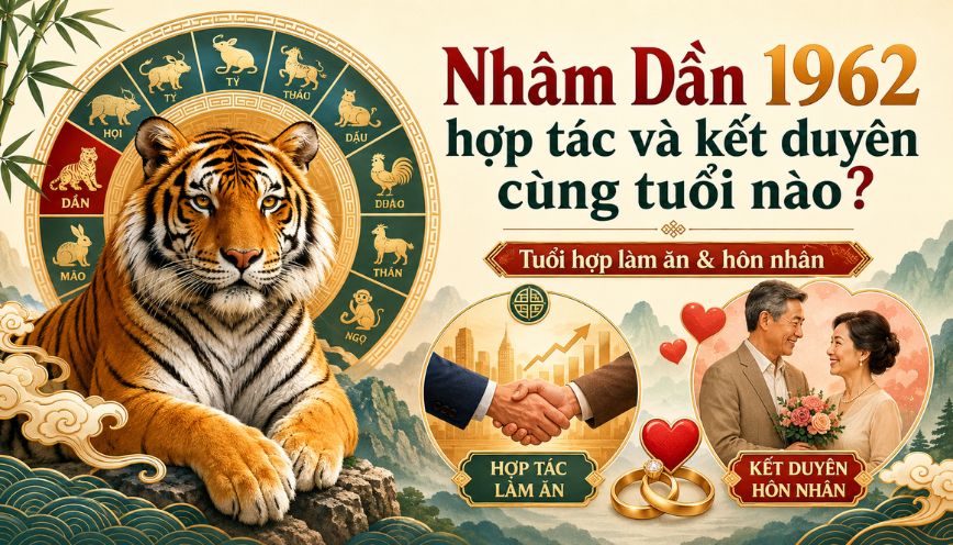 Nhâm Dần 1962 hợp tác và kết duyên cùng tuổi nào?